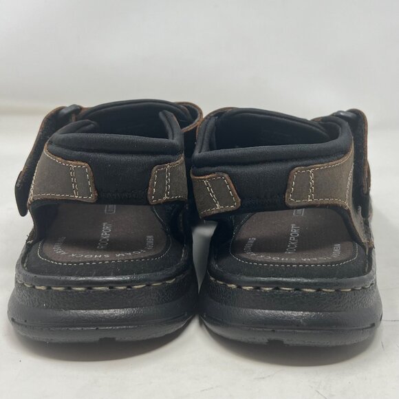 Rockport Men’s Brown Sandals Darwyn Fisherman Closed Toe Size 8.5 - Picture 4 of 8